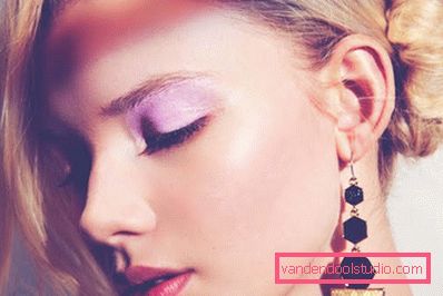 Make-up mit lila Schatten